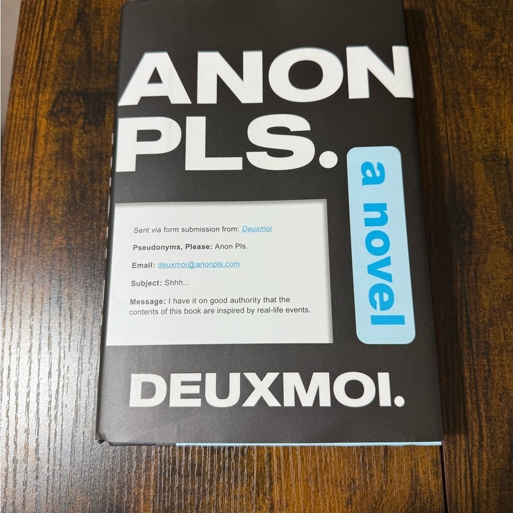 Anon Pls. A Novel | Hardcover | FREE Bookmark